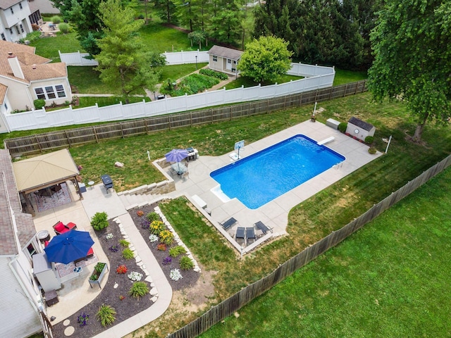 238 Key Blvd, Pataskala, OH 43062 - view of pool featuring a gazebo, a patio area, and a fenced backyard