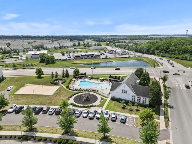 5466 Bull Creek Dr Unit 101, Dublin, OH 43016 - aerial view of a pool