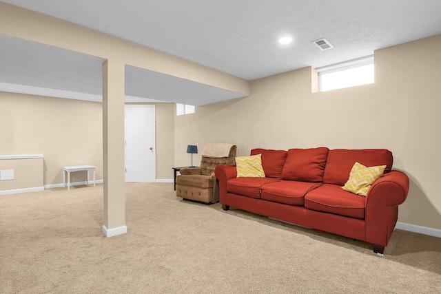 8512 Squad Dr, Galloway, OH 43119 - living area with carpet and recessed lighting