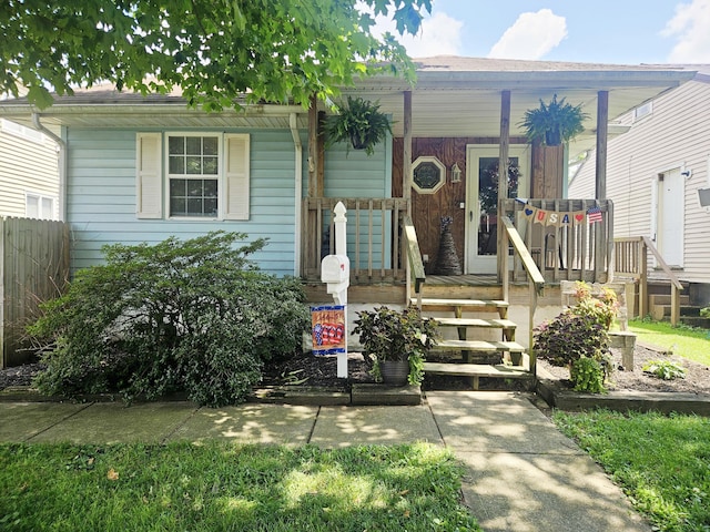 112 N George St, Lancaster, OH 43130 - view of front of home with covered porch