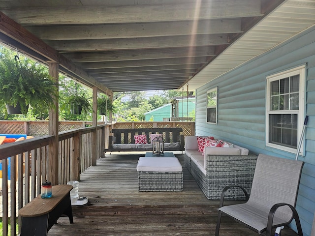 112 N George St, Lancaster, OH 43130 - deck with outdoor lounge area