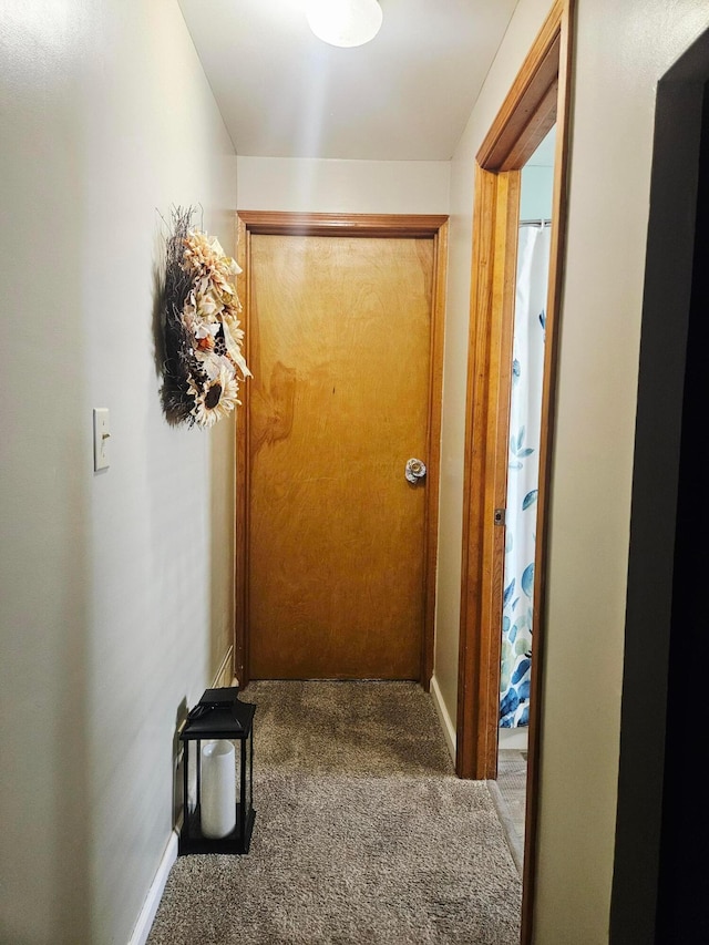 112 N George St, Lancaster, OH 43130 - corridor featuring carpet floors and baseboards