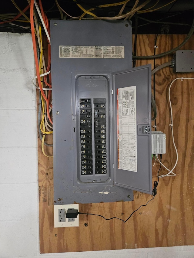 112 N George St, Lancaster, OH 43130 - utility room featuring electric panel