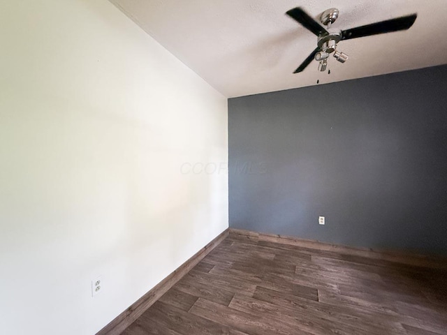 206 William St, Fulton, OH 43321 - spare room with ceiling fan and wood finished floors