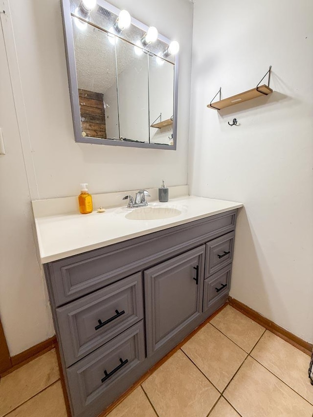 206 William St, Fulton, OH 43321 - bathroom featuring vanity and tile patterned flooring
