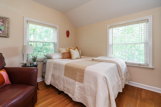 1010 Vernon Rd, Columbus, OH 43209 - bedroom featuring wood finished floors and vaulted ceiling