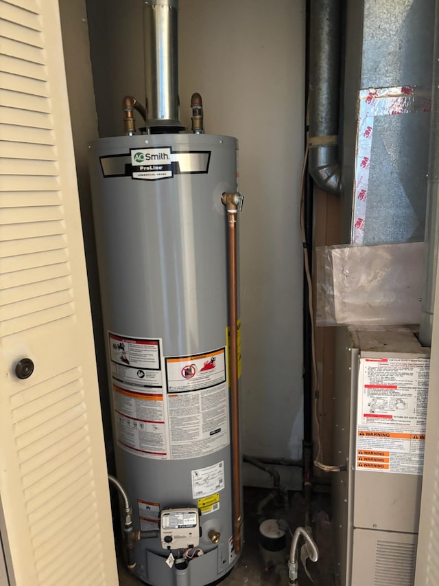 1115 Bermuda Dr, Marion, OH 43302 - utility room featuring water heater and heating unit