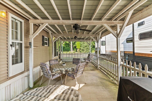 10950 Cherokee Dr Unit 59, Lakeview, OH 43331 - view of patio / terrace with a ceiling fan