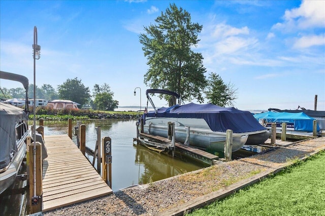 10950 Cherokee Dr Unit 59, Lakeview, OH 43331 - dock with boat lift and a water view