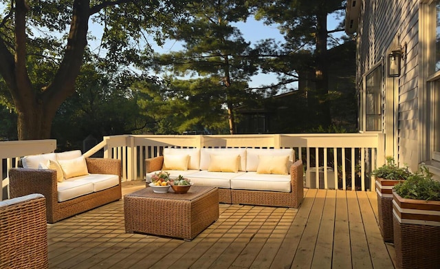 5078 Grassland Dr, Dublin, OH 43016 - wooden deck with an outdoor living space