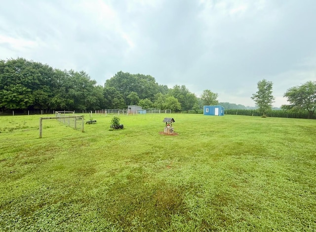 13944 Lafayette Rd, Utica, OH 43080 - view of yard with a storage shed and a view of countryside