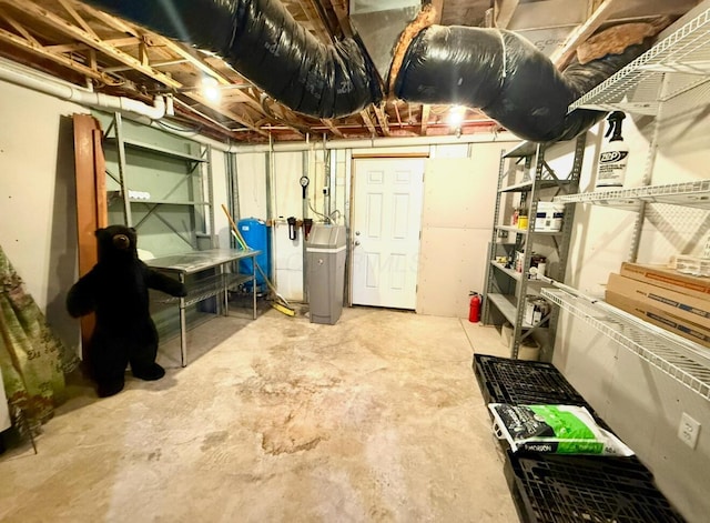 13944 Lafayette Rd, Utica, OH 43080 - unfinished basement with a water pressure tank and a water softener system
