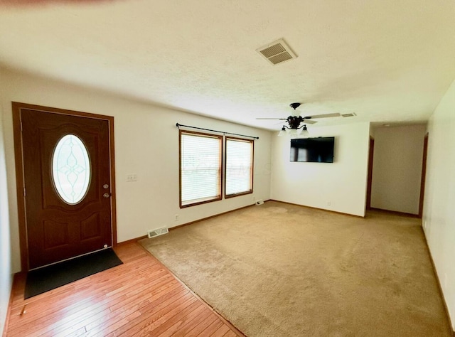 13944 Lafayette Rd, Utica, OH 43080 - entryway with a ceiling fan and light wood finished floors