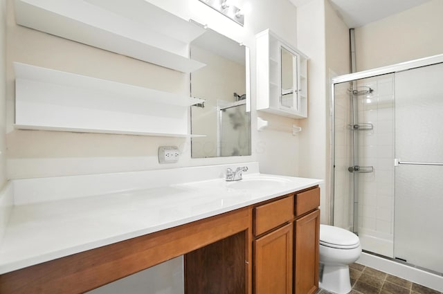 5804 Trail Creek Dr, Dublin, OH 43016 - bathroom with vanity and a shower stall