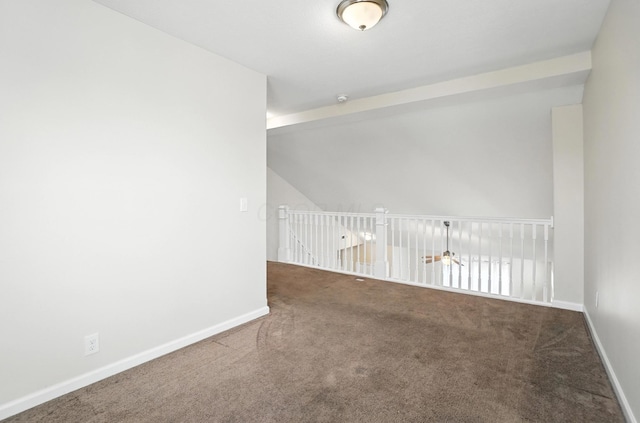 5804 Trail Creek Dr, Dublin, OH 43016 - unfurnished room with carpet flooring and lofted ceiling