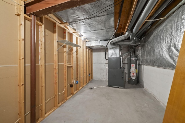 1280 Gemstone Sq W, Westerville, OH 43081 - unfinished below grade area with heating unit and gas water heater