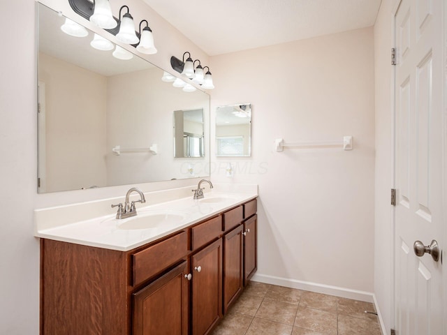 3012 Coltsbridge Dr, Lewis Center, OH 43035 - full bath featuring double vanity and tile patterned flooring