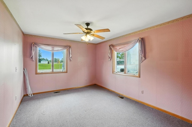 24 W High St, Jeffersonville, OH 43128 - carpeted spare room featuring plenty of natural light and a ceiling fan