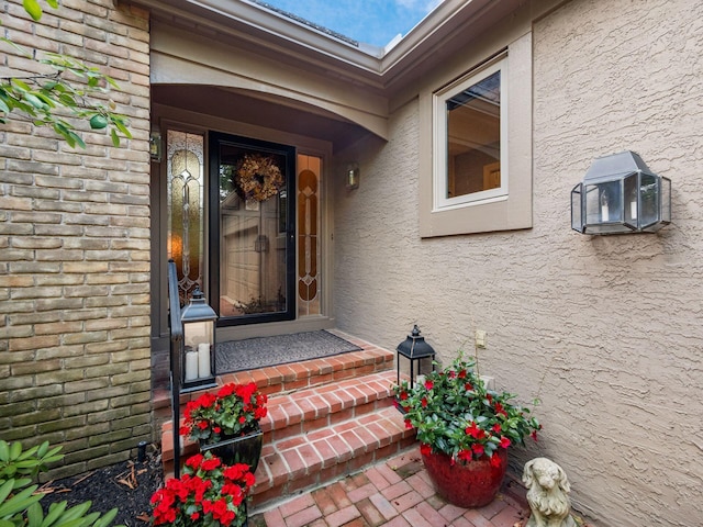 5767 Loch Maree Ct, Dublin, OH 43017 - entrance to property featuring stucco siding and brick siding
