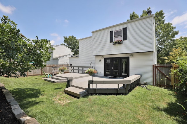 7617 Whitneyway Dr Unit 120, Columbus, OH 43085 - back of house with a deck, french doors, and a fenced backyard