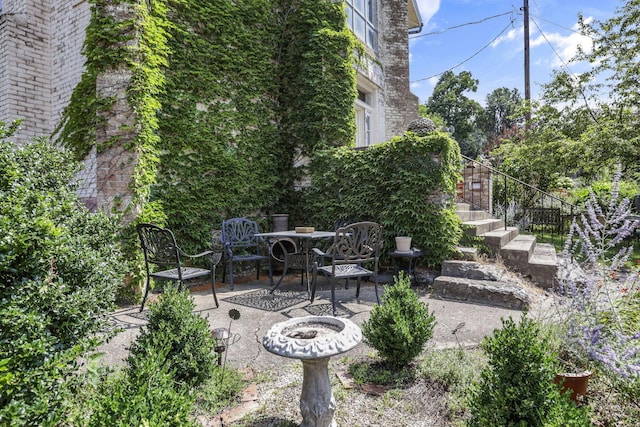 131 E Chestnut St, Lancaster, OH 43130 - view of patio featuring stairway