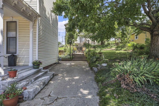 131 E Chestnut St, Lancaster, OH 43130 - view of patio featuring stairway
