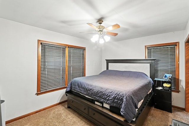305 N Boston St, Galion, OH 44833 - bedroom featuring carpet flooring and ceiling fan
