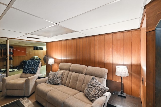 305 N Boston St, Galion, OH 44833 - home theater room featuring wooden walls