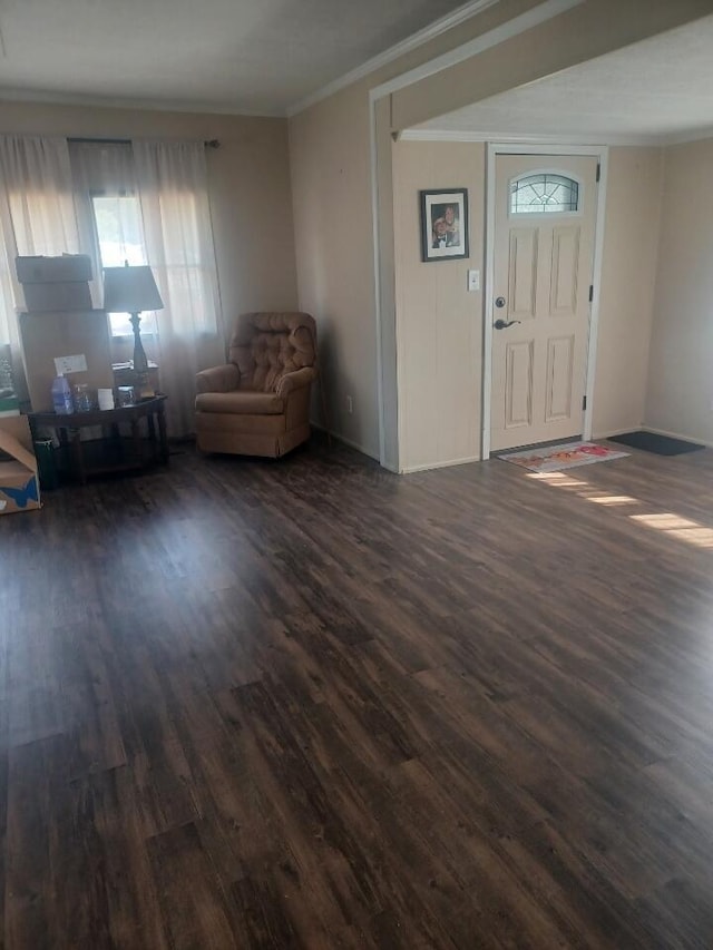 3200 Smeltzer Rd Unit 70, Marion, OH 43302 - entrance foyer with dark wood-type flooring and crown molding