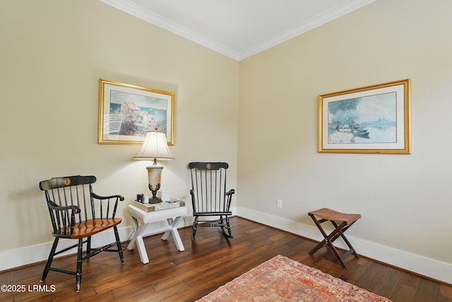 27 Normandy Ave, Bluffton, SC 29910 - living area featuring ornamental molding, hardwood / wood-style flooring, and baseboards