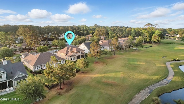 27 Normandy Ave, Bluffton, SC 29910 - aerial view of property and surrounding area with nearby suburban area and a golf club
