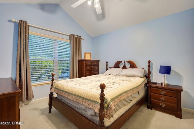 1980 Abbey Glen Way Unit 1980, Hardeeville, SC 29927 - bedroom with baseboards, light carpet, and vaulted ceiling
