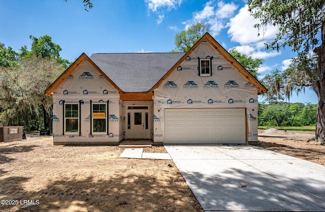 1 Alumni Rd, Beaufort, SC 29907 - property under construction with concrete driveway, roof with shingles, and a garage