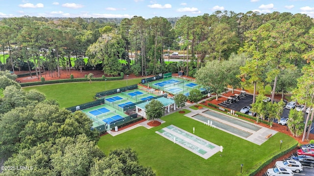 44 Richland Dr, Bluffton, SC 29910 - aerial view with a wooded view