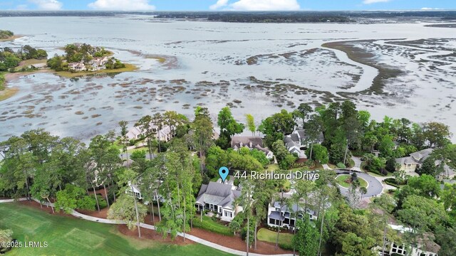 44 Richland Dr, Bluffton, SC 29910 - aerial view with a water view