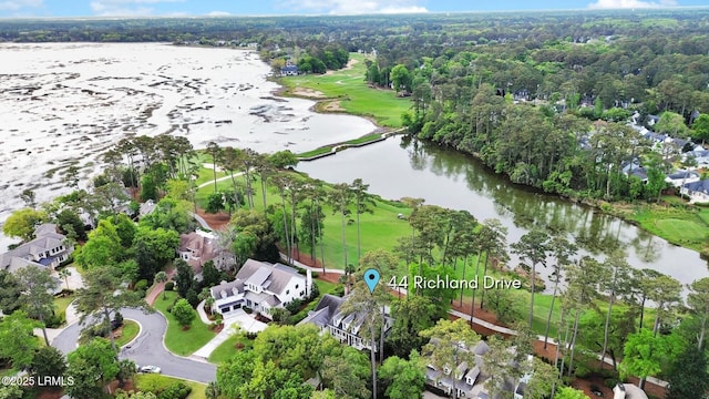 44 Richland Dr, Bluffton, SC 29910 - drone / aerial view with a residential view and a water view