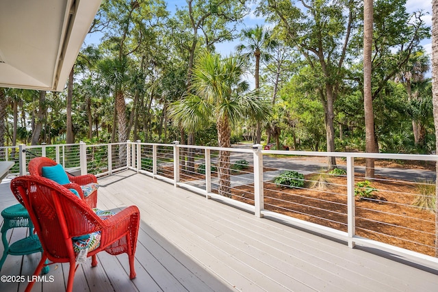 106 Sand Piper Run, Fripp Island, SC 29920 - wooden terrace featuring view of scattered trees