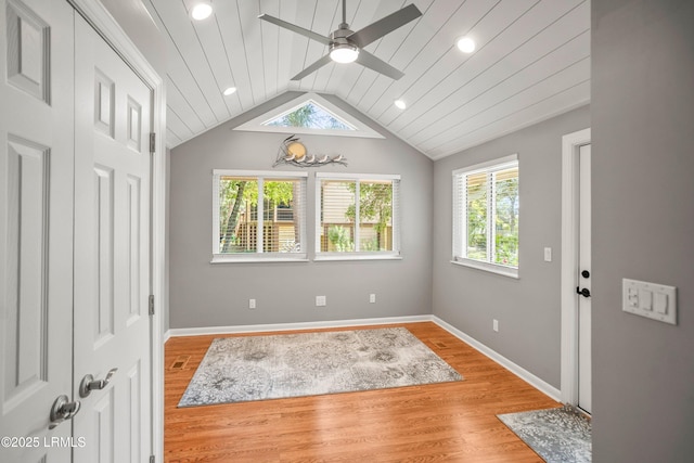 106 Sand Piper Run, Fripp Island, SC 29920 - entrance foyer featuring ceiling fan, recessed lighting, lofted ceiling, and light wood finished floors