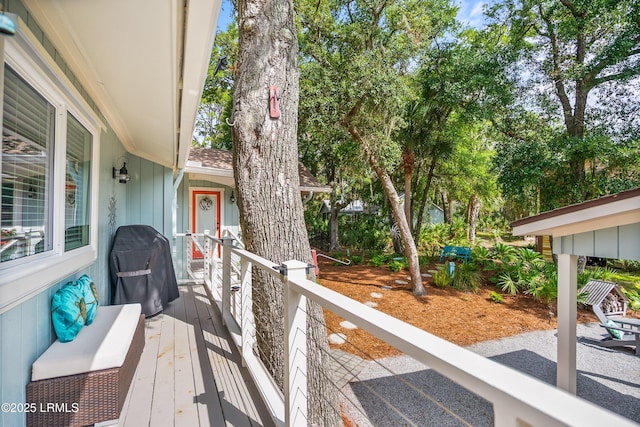 106 Sand Piper Run, Fripp Island, SC 29920 - wooden terrace featuring area for grilling