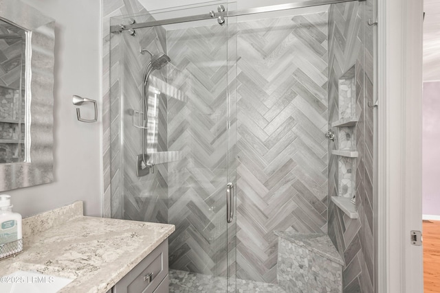 106 Sand Piper Run, Fripp Island, SC 29920 - bathroom with vanity and a shower stall