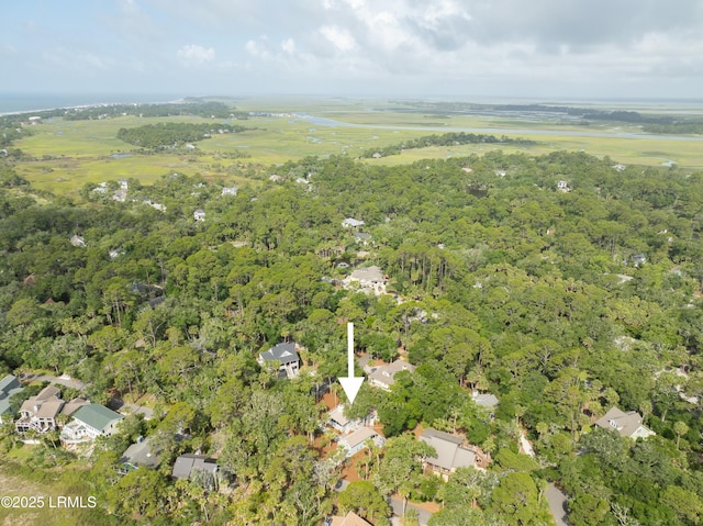 106 Sand Piper Run, Fripp Island, SC 29920 - aerial overview of property's location with a heavily wooded area