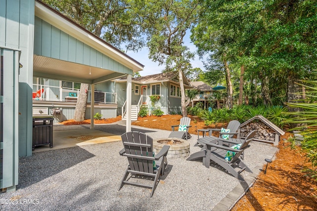 106 Sand Piper Run, Fripp Island, SC 29920 - view of patio / terrace featuring a fire pit
