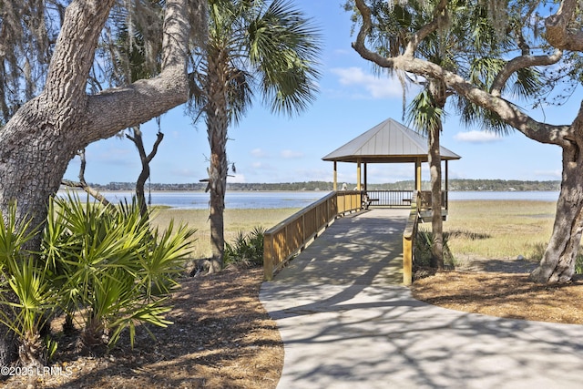 51 White Oaks Cir, Bluffton, SC 29910 - view of property's community featuring a gazebo and a water view