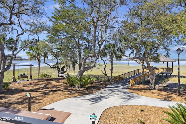 51 White Oaks Cir, Bluffton, SC 29910 - view of property's community with a water view and a gazebo