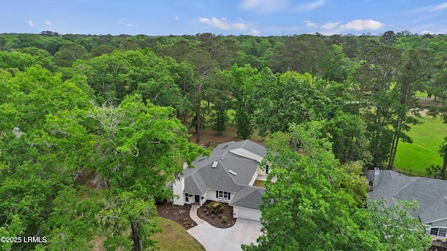 51 White Oaks Cir, Bluffton, SC 29910 - aerial view of property and surrounding area with a heavily wooded area