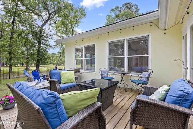 51 White Oaks Cir, Bluffton, SC 29910 - deck featuring an outdoor hangout area