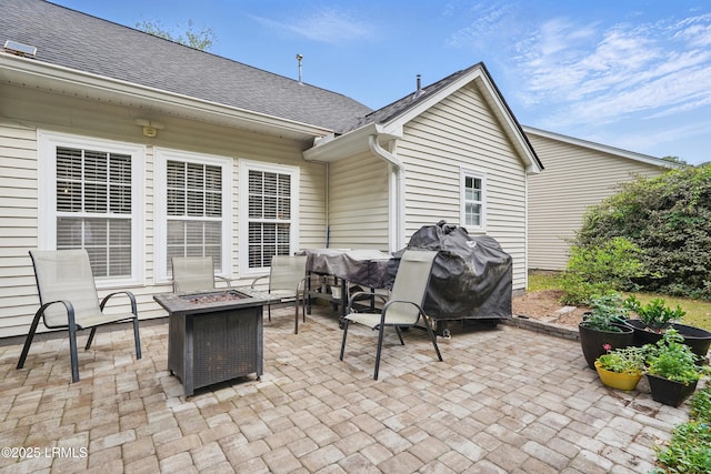 29 Wiregrass Way, Bluffton, SC 29910 - view of patio / terrace featuring an outdoor fire pit