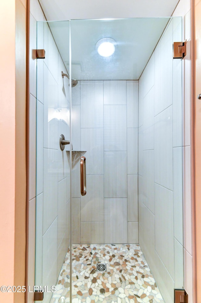 bathroom featuring walk in shower