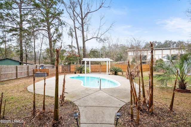 view of pool featuring a pergola