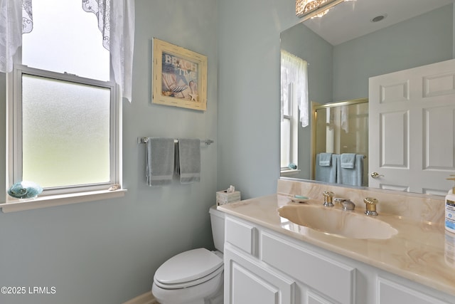 102 Lake Somerset Cir, Bluffton, SC 29909 - bathroom featuring vanity and a shower with shower door